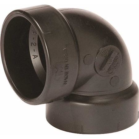 Nibco 1-1/2 in. ABS DWV 90-Degree Hub x Hub Vent Elbow C5807VHD112